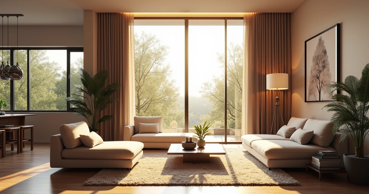 Renderização de luz natural e artificial em projeto de interiores no Revit