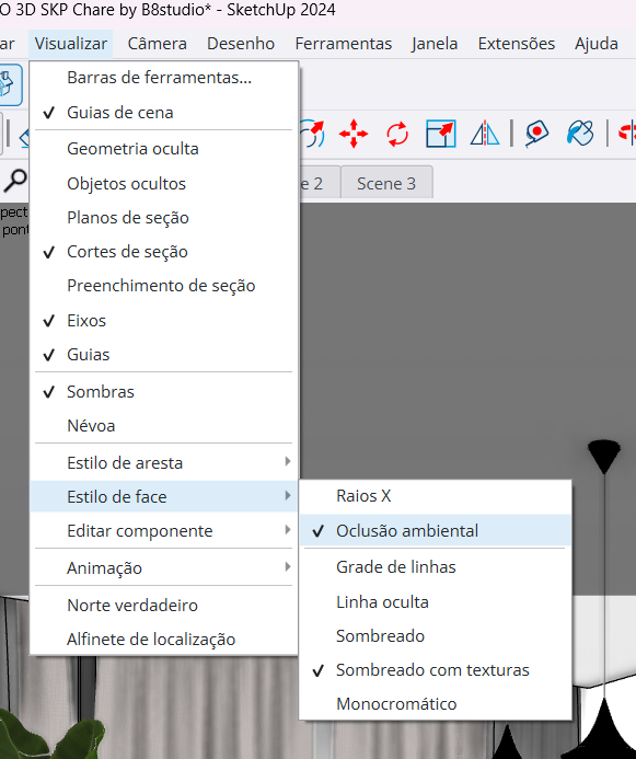 Oclusão Ambiente SketchUp 2